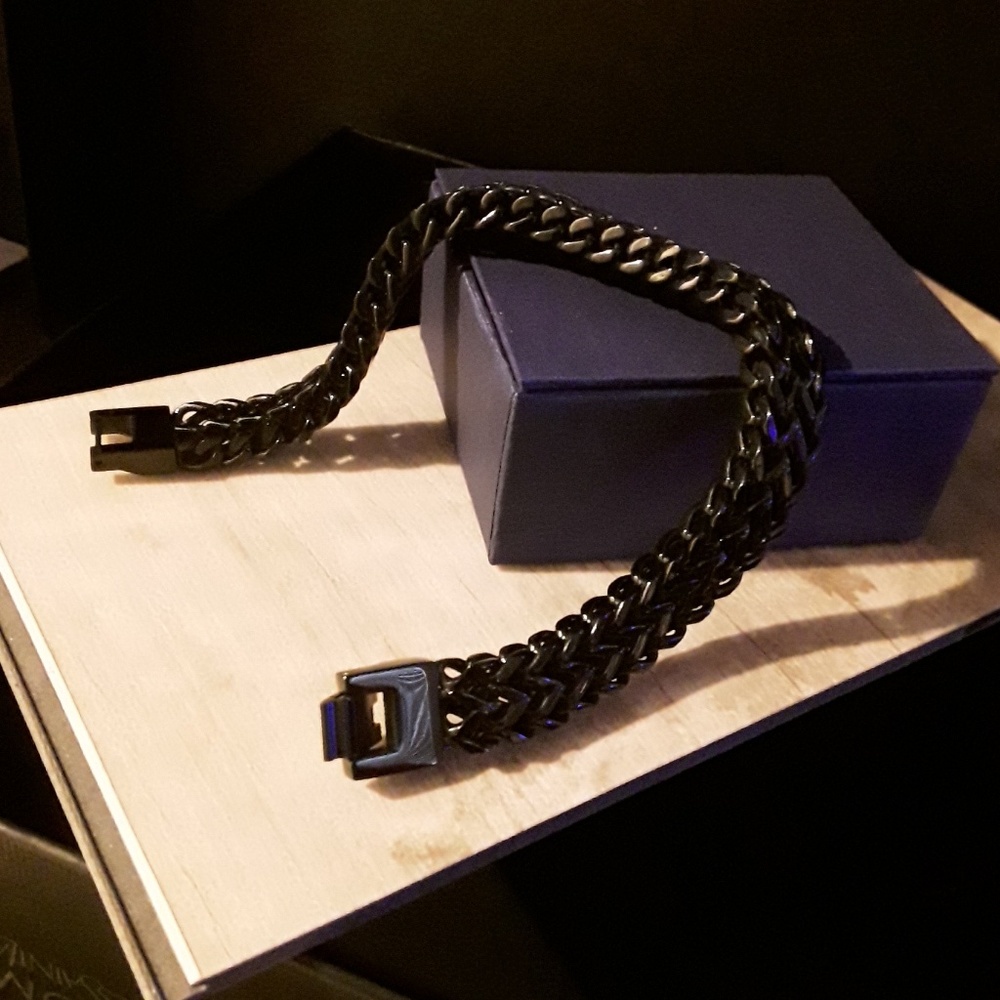 NEW Stainless Steel Black Bracelet - Picture 5 of 8